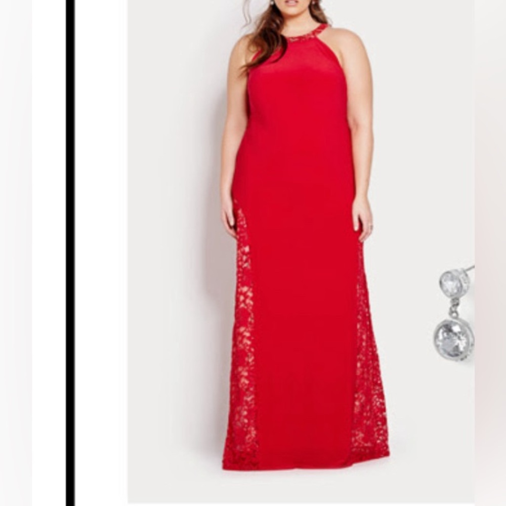 NWT US 16 Addition Elle Evening/Formal Red Dress